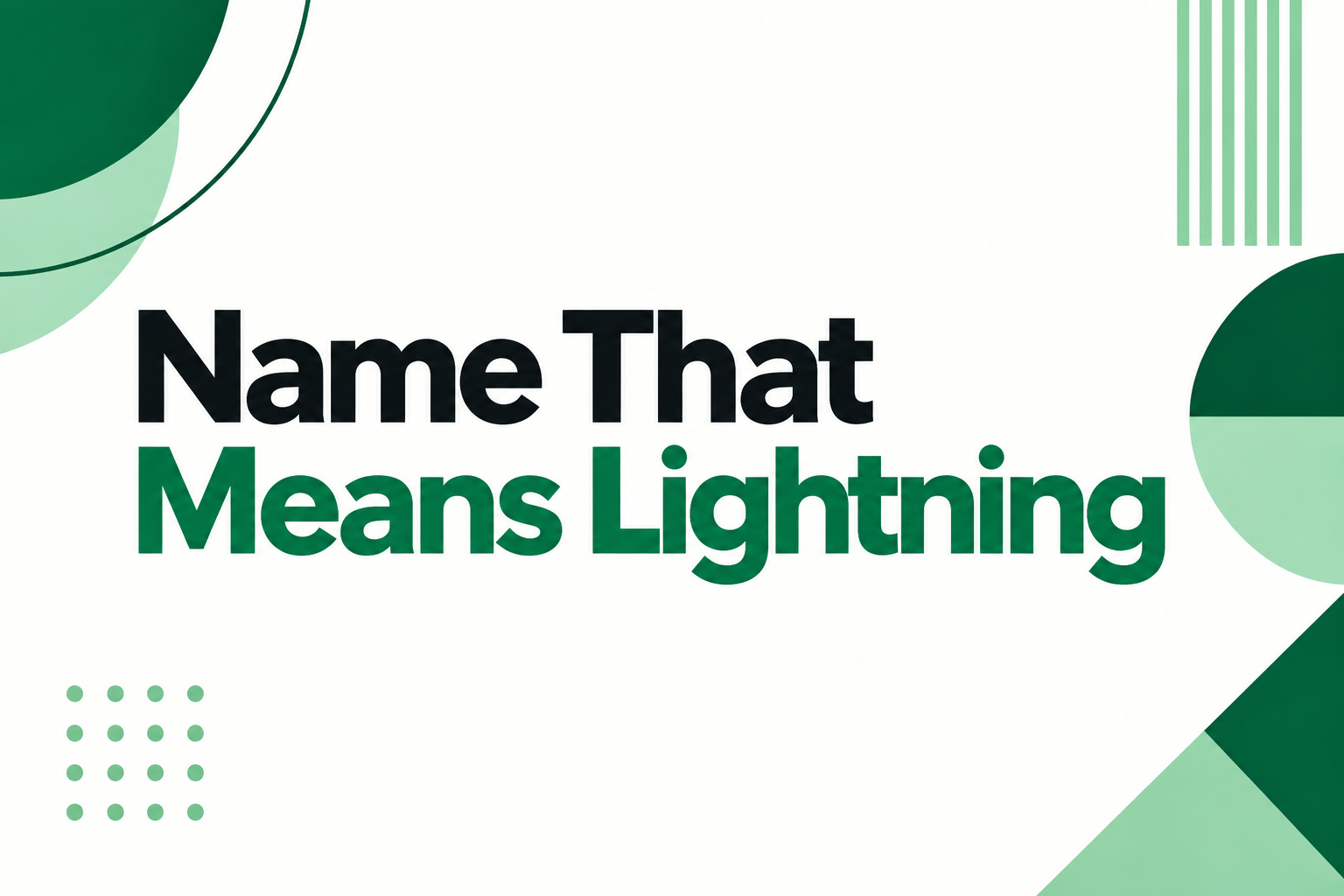 Names That Mean Lightning