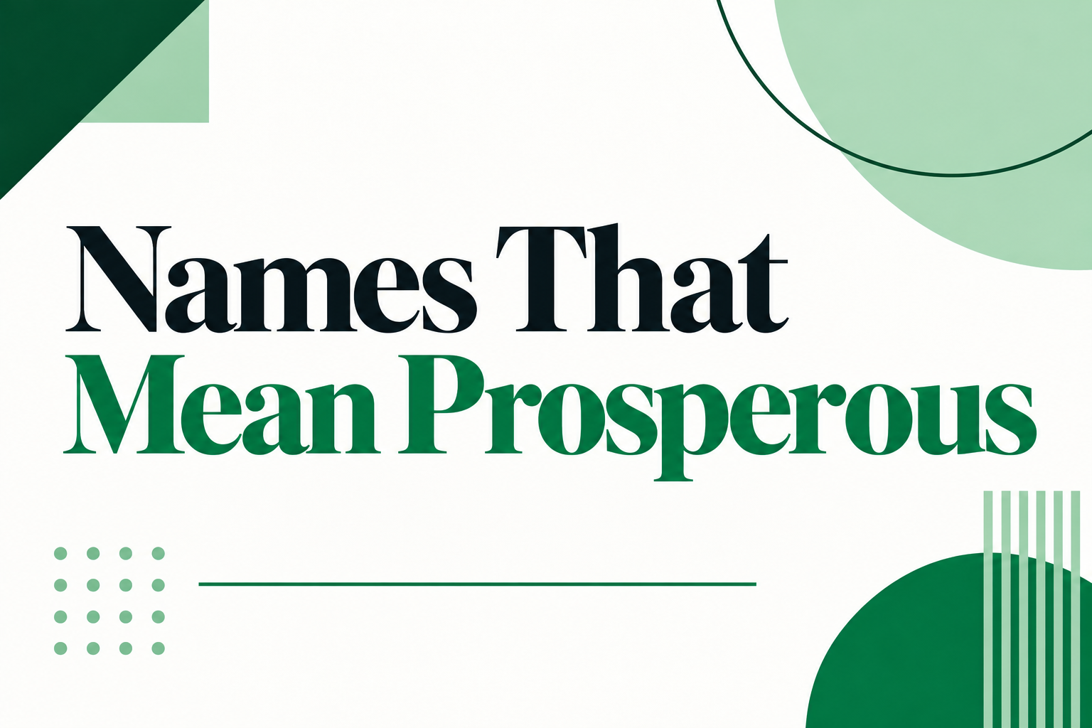 Names That Mean Prosperous